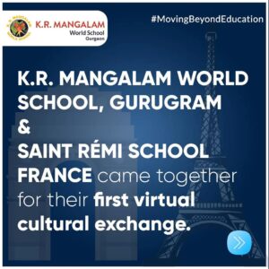 Read more about the article First Virtual Cultural Exchange at K.R. Mangalam World School